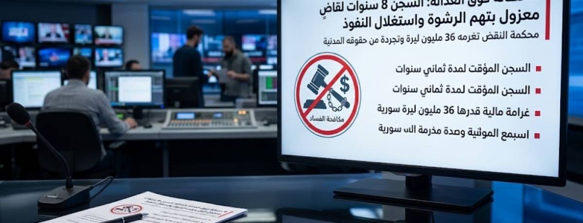 في خطوة لتعزيز الشفافية.. عقوبة مشددة بحق قاضٍ سابق في قضايا فساد مالية