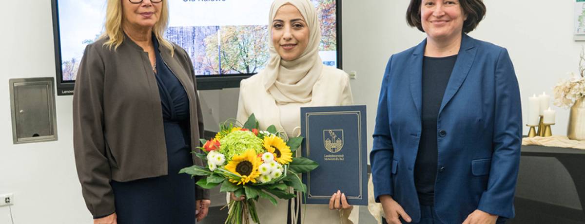من دمشق إلى ماغديبورغ.. السورية «علا حلاوة» تتوج رحلة كفاحها بـ «منحة غيريكه» المرموقة