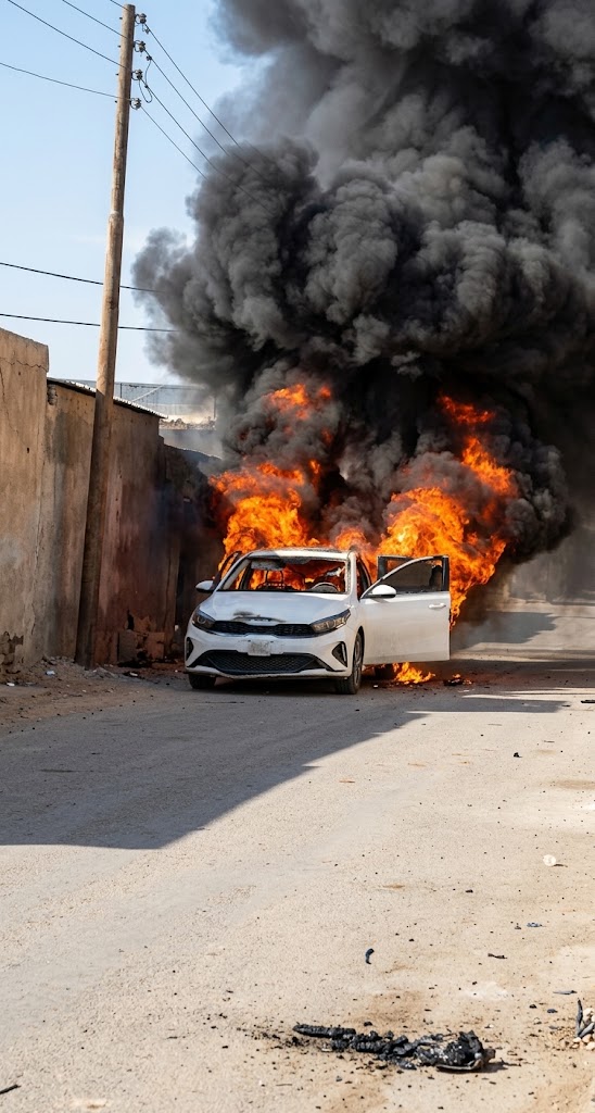 حسم التكهنات حول حريق سيارة في عندان: تماس كهربائي وراء الحادث وتأكيد عدم وجود شبهة جنائية